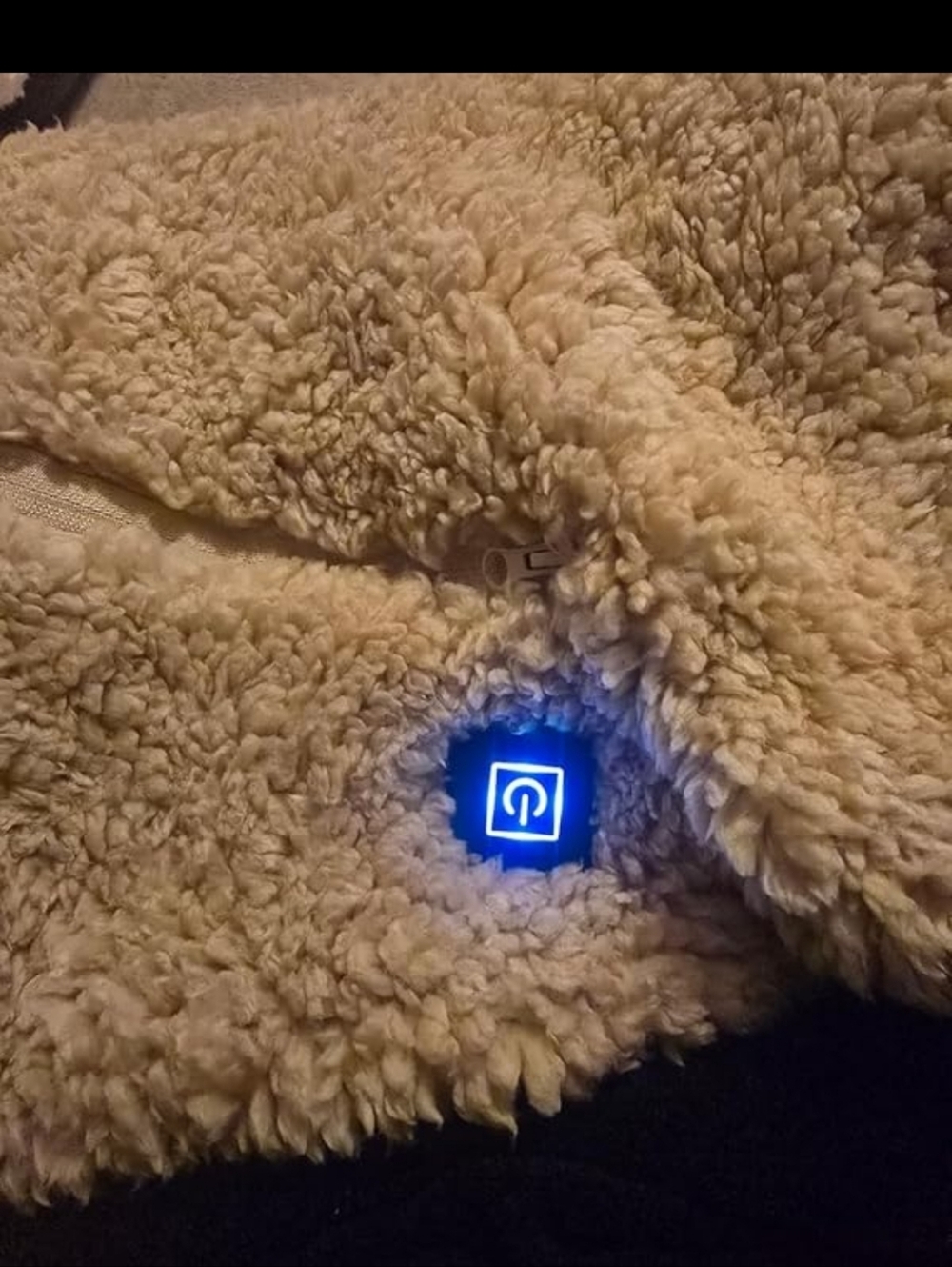 Plush Sherpa Electric Heated Blanket - Cream - Picture 9 of 13
